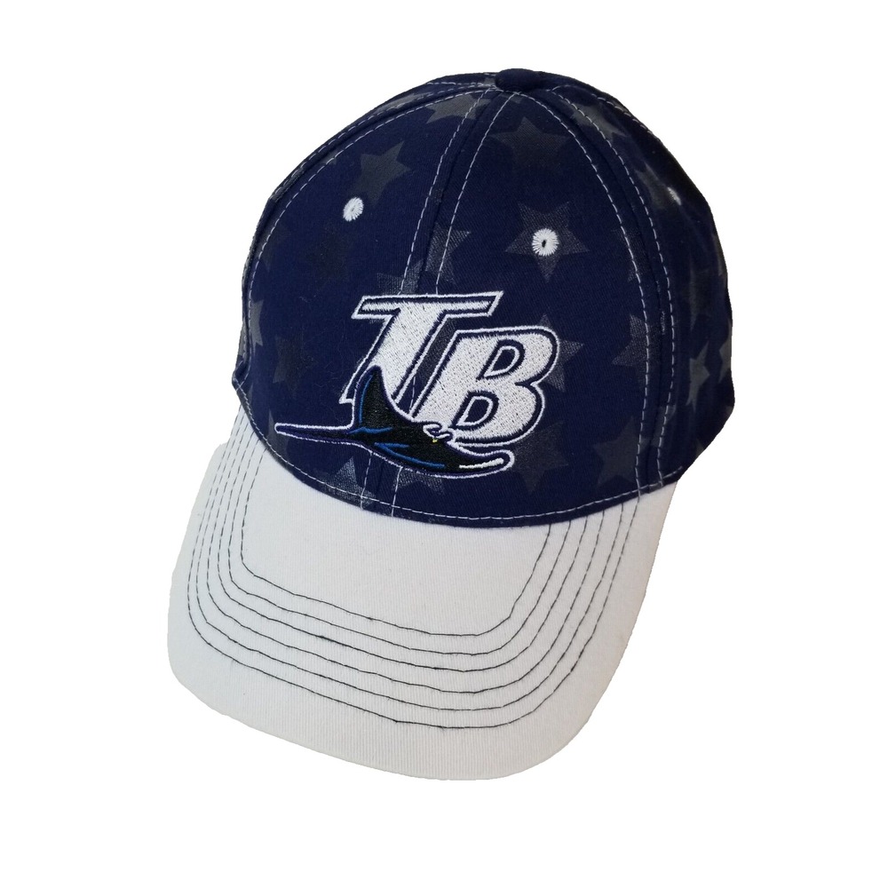 MLB Hat Unisex OS Blue Tampa Bay Devil Rays Snapback Vintage Stadium Promo Star